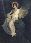 Abbott Handerson Thayer Angel Seated on a Rock oil painting on canvas